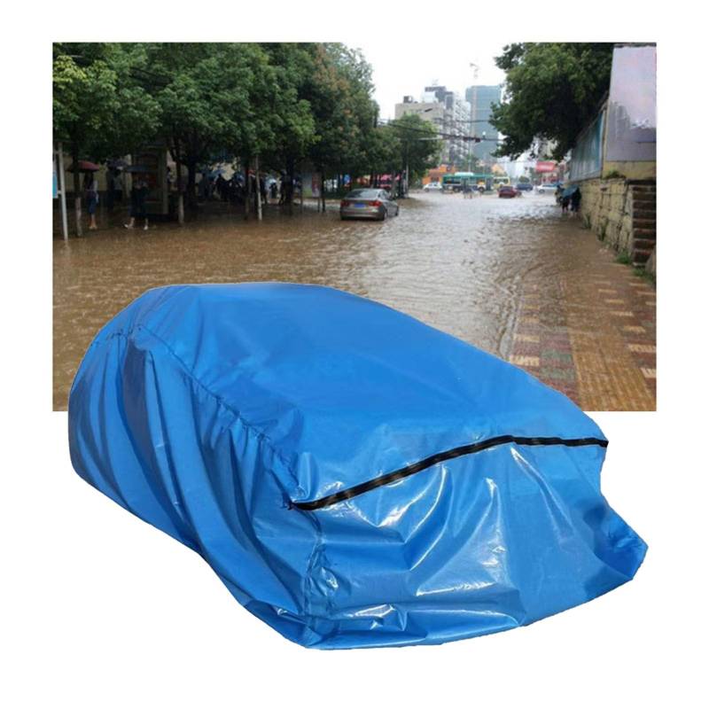 Autoabdeckung ﻿ Versiegelte Vollgarage Für Jedes Wetter, Universelle Autoschutztasche Mit Wasserdichtem Reißverschluss, Autoschutz Für Staub, Wasser, Hagel, Regen Und Schnee Im Freien(5.3x2.4x2 m/17.4 von JCWGLY