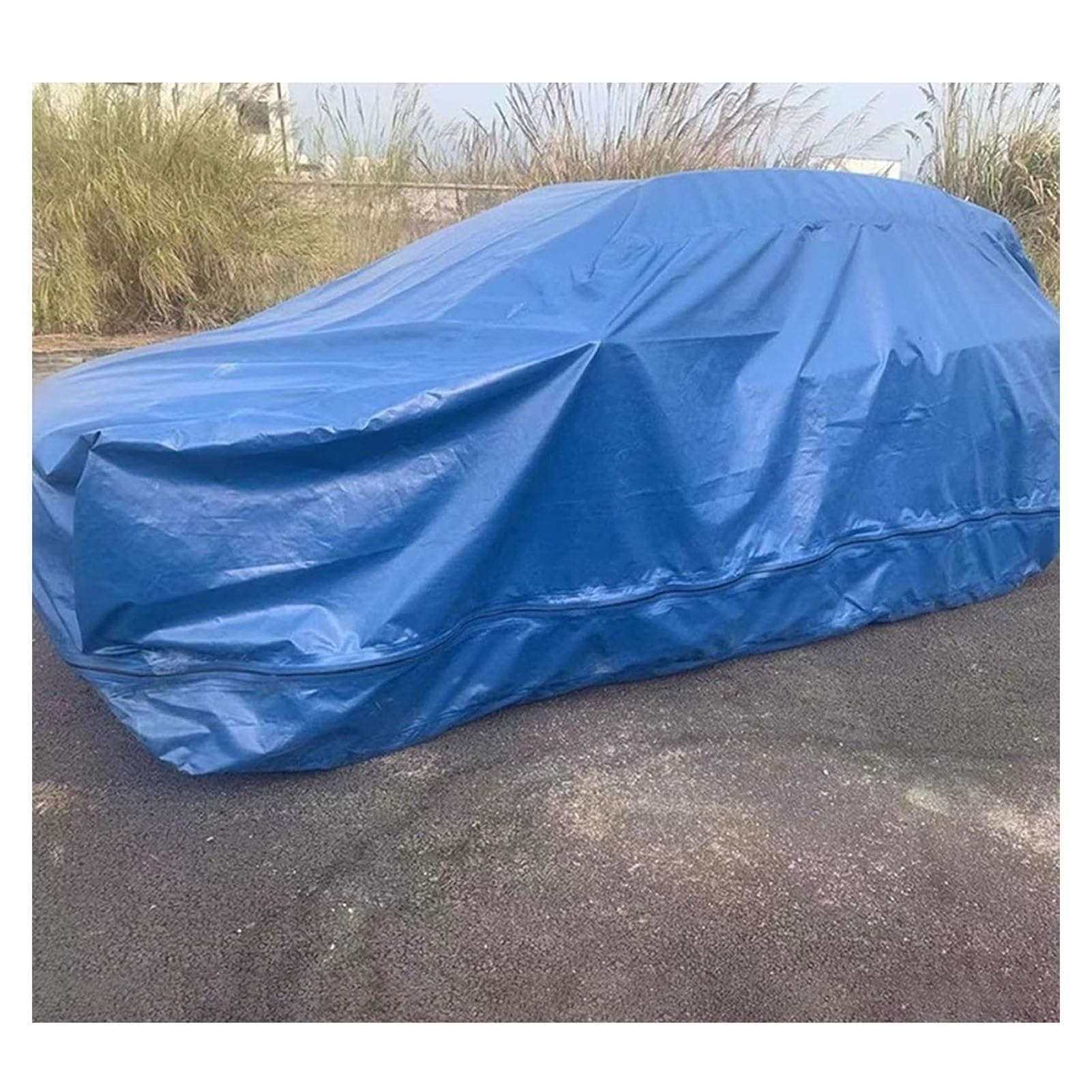 Autoabdeckung ﻿ Vollständig Geschlossene Autoabdeckung Mit Wasserdichtem Reißverschluss Für Jedes Wetter, Universeller Vollständiger Außenschutz, Hagelschutz Für Die Meisten Autos Und SUVs(5.3x2.2x2m) von JCWGLY