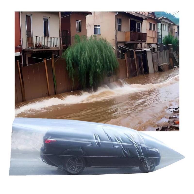 Komplette Autoabdeckungen Wasserdichte Autoabdeckung Für Den Außenbereich, Vollständig Versiegelt, Für Jedes Wetter, Universelle Passform, Hochwasserschutztasche, Schutzschild Für Autos, Limousinen, S von JCWGLY