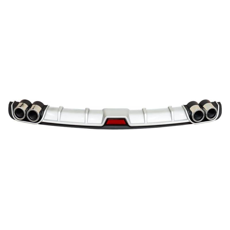 Heckstoßstange Lippendiffusor Spoiler für VW Tiguan III 2023 2024, Heckstoßstangendiffusor Universal Wing Lip Diffusor,White von JDHEYTRFH
