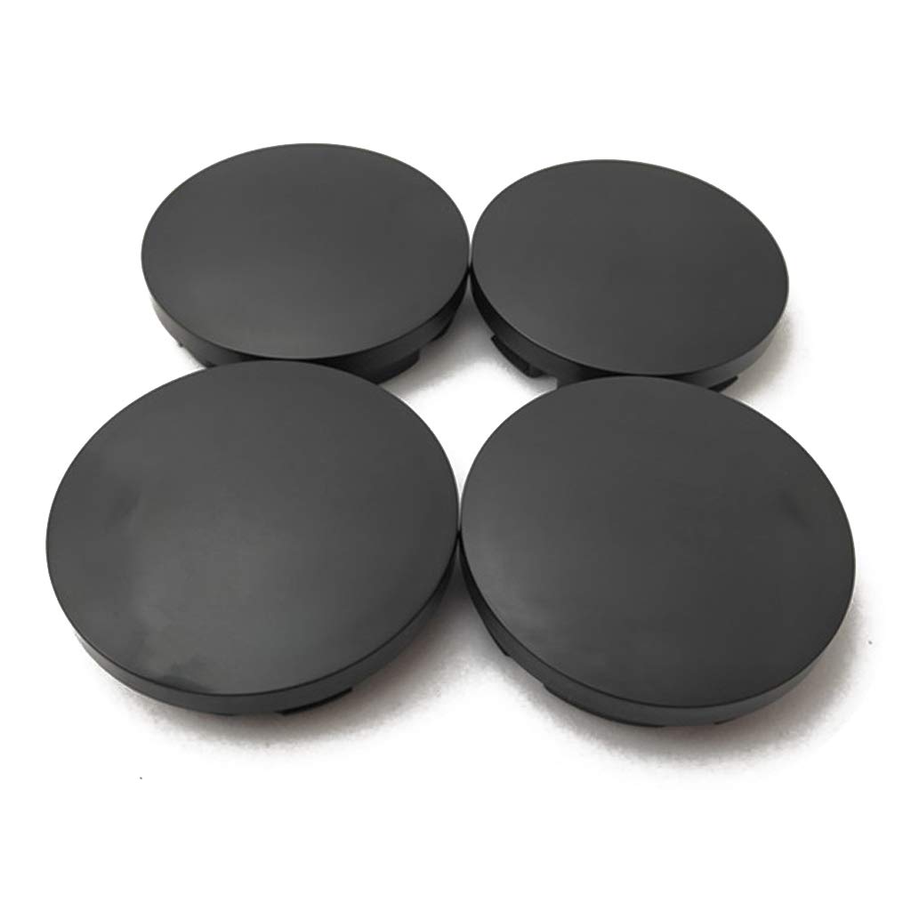 JDIEOQA 4 Teile/Satz Schwarz/Silber 56mm Auto universal Rad Center Deckel für Felgen Naben ABS Deckel Fahrzeug Dekor Auto ersatz Rad für Felgen Center (Schwarz) von JDIEOQA