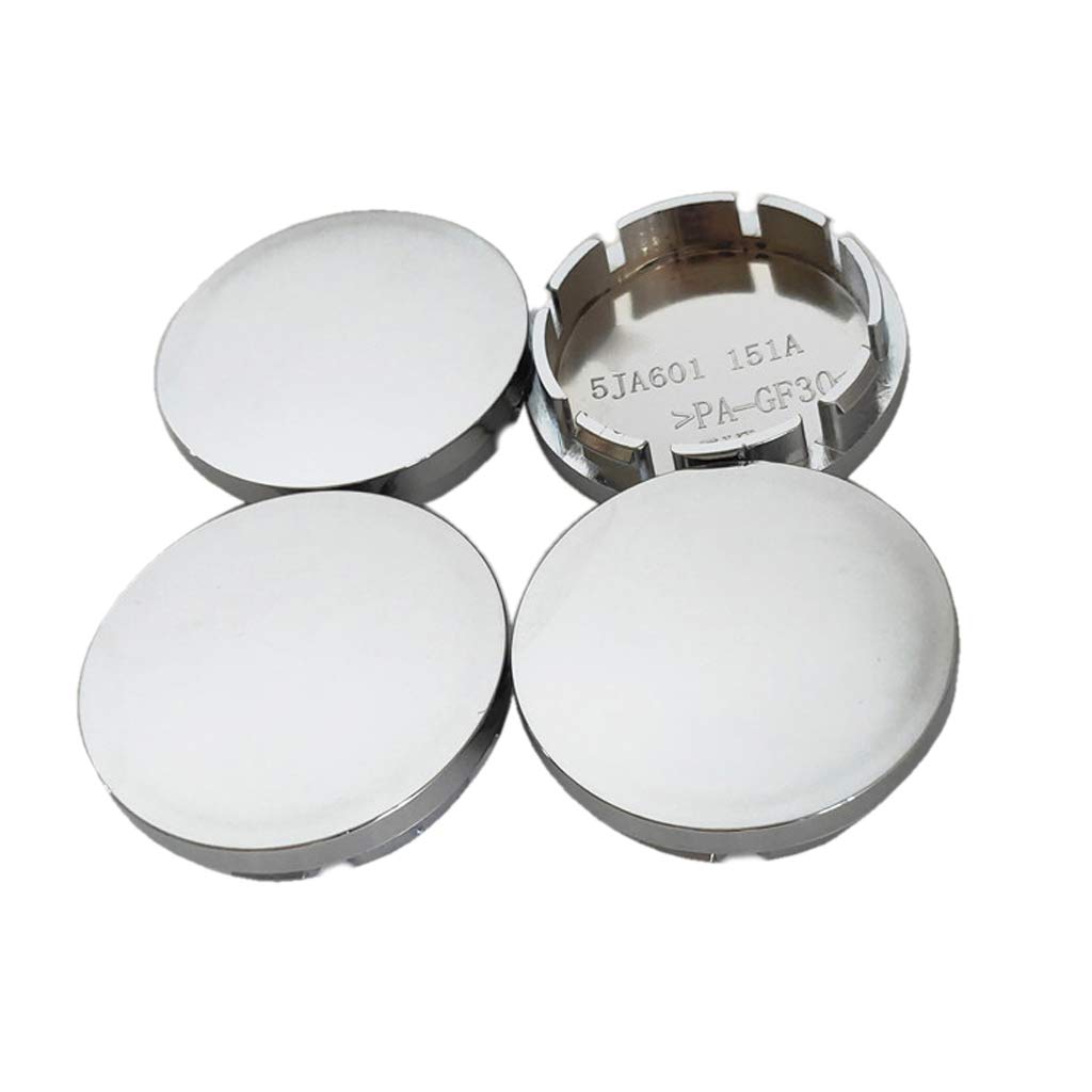 JDIEOQA 4 Teile/Satz Schwarz/Silber 56mm Auto universal Rad Center Deckel für Felgen Naben ABS Deckel Fahrzeug Dekor Auto ersatz Rad für Felgen Center (Silber) von JDIEOQA