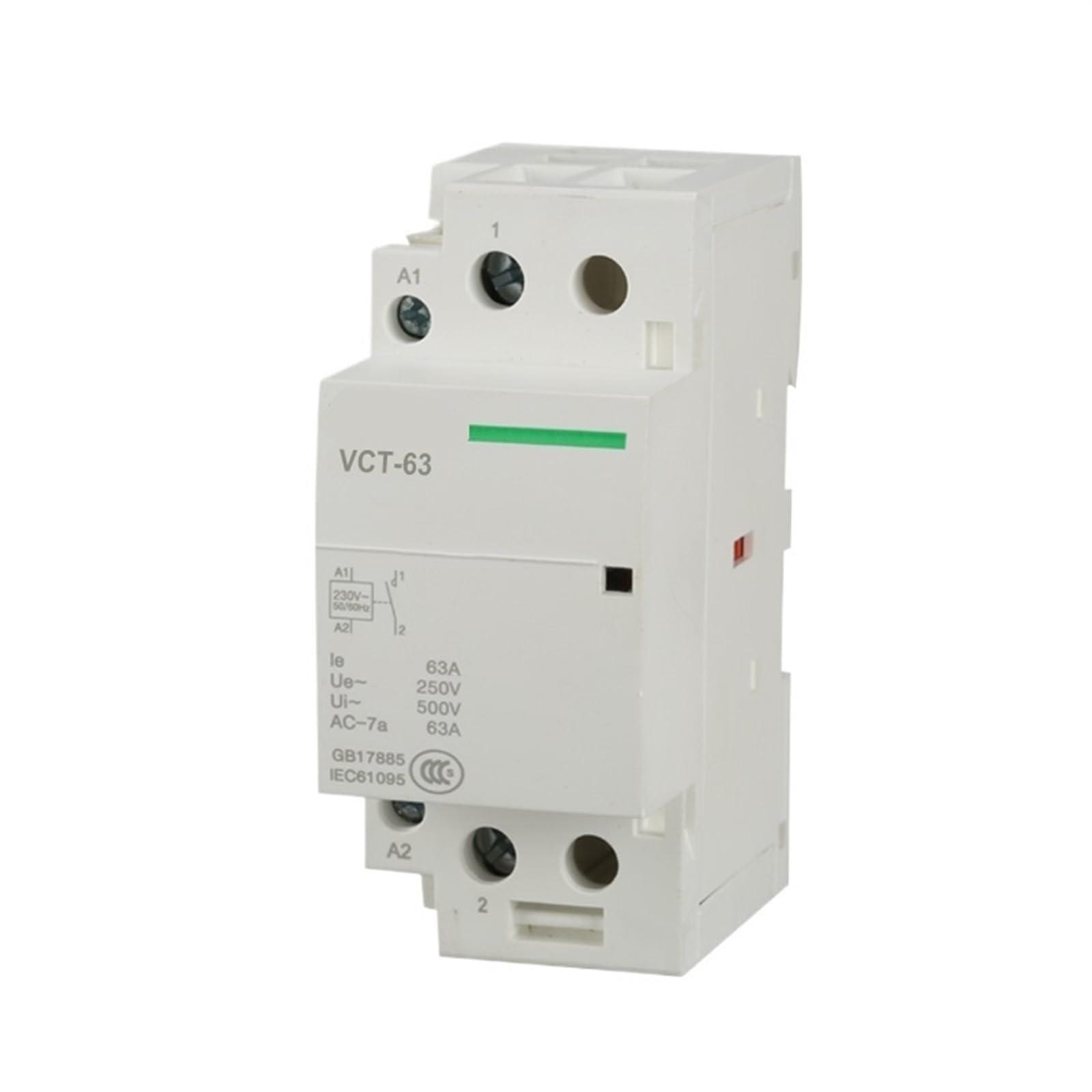 VCT-63 63A 1-polig 12 V 24 V 220 V 1 Schließer oder 1 Öffner Magnetische Modulare Schütztypen for den Haushalt, 1 Stück(AC220V 2NO) von JDILFUNU