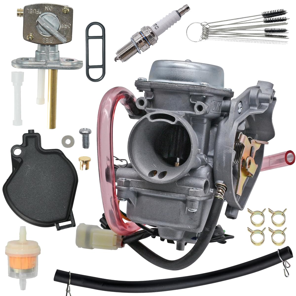 JDLLONG Vergaser für Kawasaki 1999 2000 2001 2002 KVF300 KVF300B KVF300A Prairie 300 2X4 4X4 2WD ATV Vergaser mit Vergaser-Reparatursatz JDLLONG Vergaser für Kawasaki 1999 2000 2001 2002 KVF300 KVF300B KVF300A Prairie 300 2X4 4X4 2WD ATV Vergaser mit Vergaser-Reparatursatz von JDLLONG