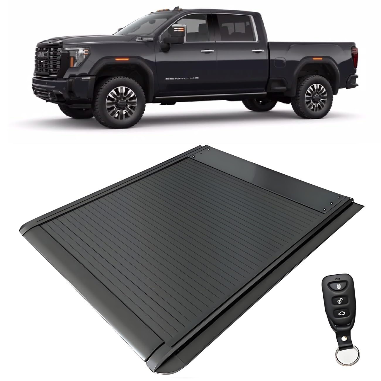 JEBNGX 5,8 Fuß einziehbare harte Ladeflächenabdeckung, kompatibel mit Chevy Silverado, kompatibel mit GMC Sierra 1500 2019–2025, neue Karosserieform, kurze Ladeflächenabdeckung mit Schloss, Pickup-Zub JEBNGX 5,8 Fuß einziehbare harte Ladeflächenabdeckung, kompatibel mit Chevy Silverado, kompatibel mit GMC Sierra 1500 2019–2025, neue Karosserieform, kurze Ladeflächenabdeckung mit Schloss, Pickup-Zub von JEBNGX