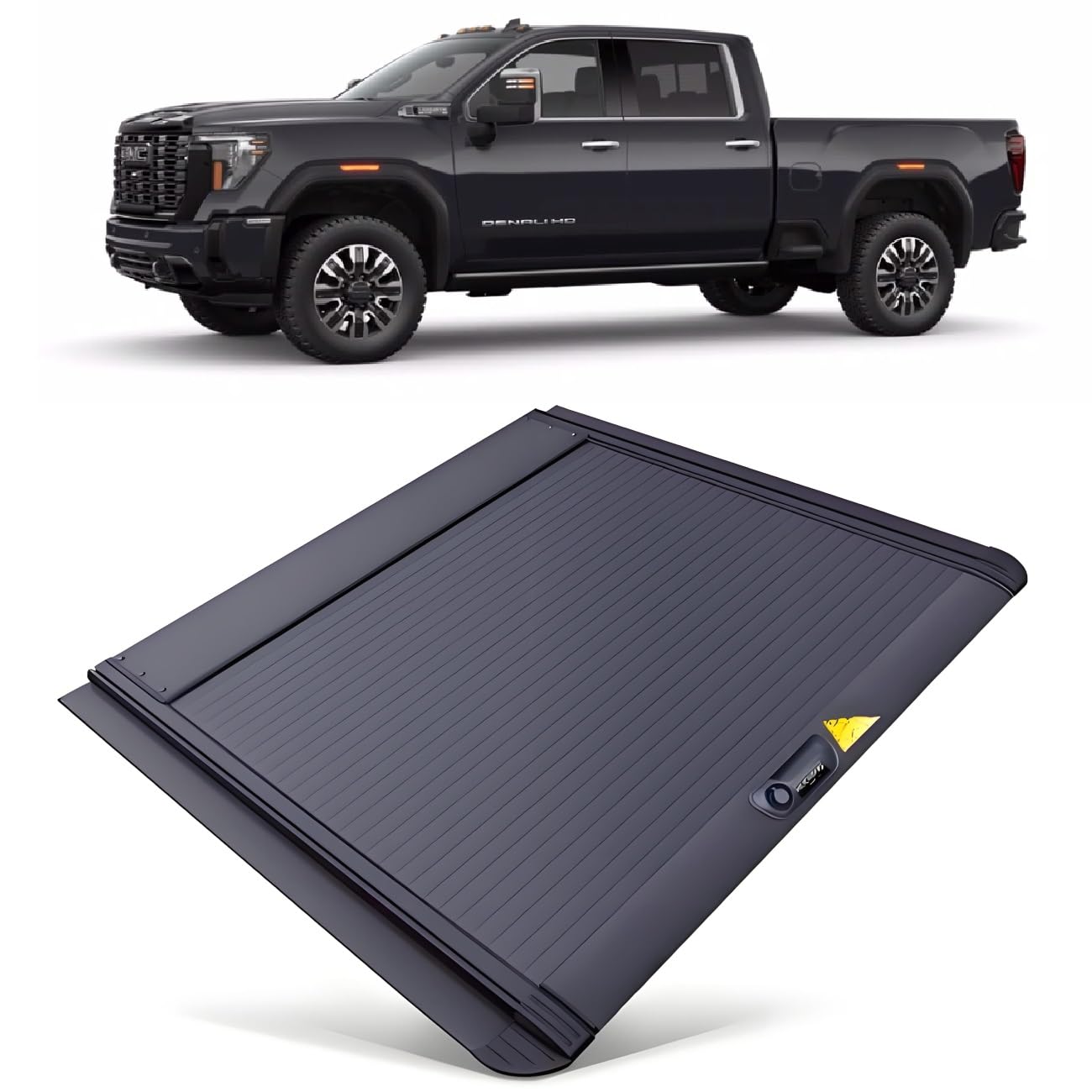 JEBNGX 5,8 Fuß einziehbare harte Ladeflächenabdeckung, kompatibel mit Chevy Silverado, kompatibel mit GMC Sierra 1500 2019–2025, neue Karosserieform, kurze Ladeflächenabdeckung mit Schloss, Pickup-Zub JEBNGX 5,8 Fuß einziehbare harte Ladeflächenabdeckung, kompatibel mit Chevy Silverado, kompatibel mit GMC Sierra 1500 2019–2025, neue Karosserieform, kurze Ladeflächenabdeckung mit Schloss, Pickup-Zub von JEBNGX
