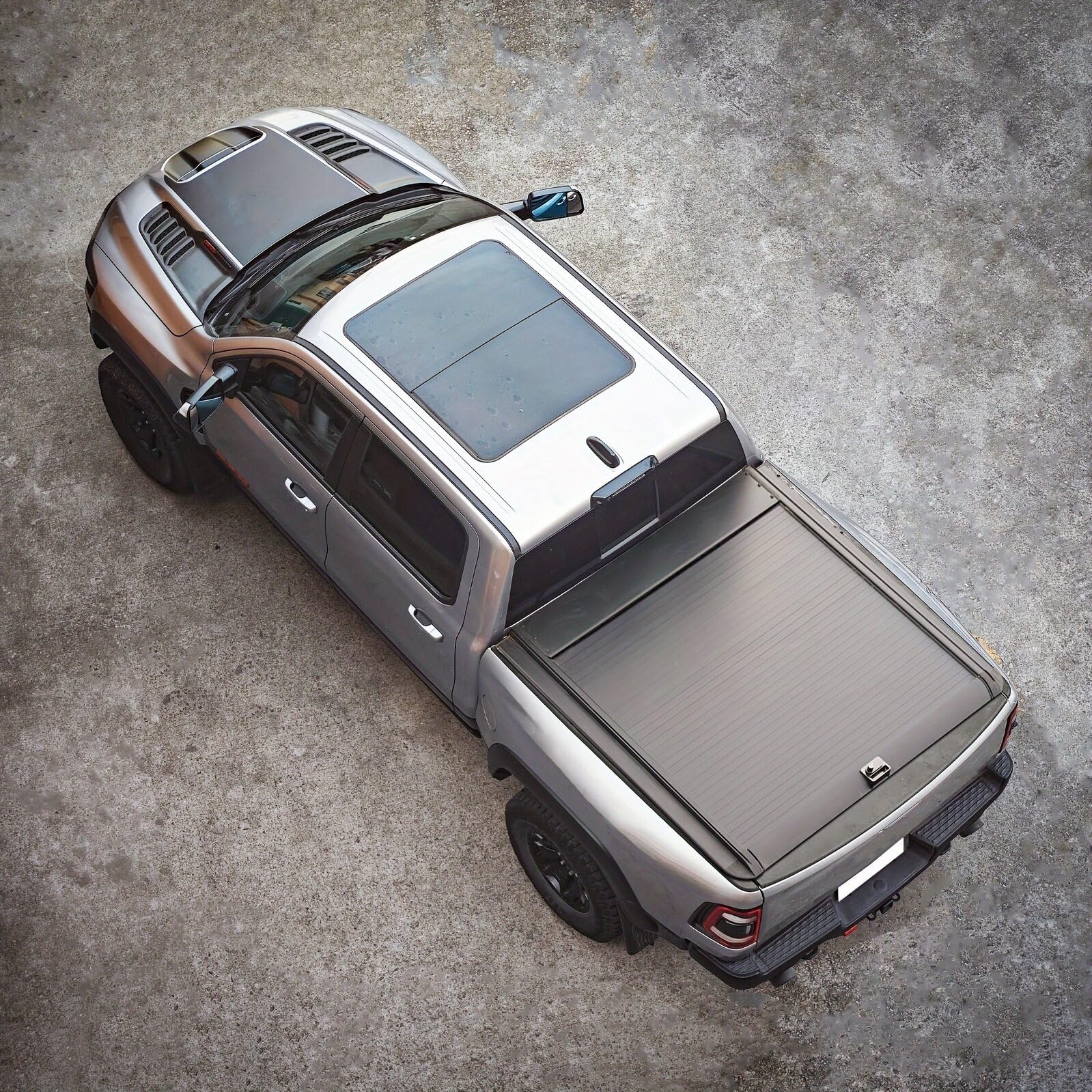 JEBNGX Einziehbare, Harte Ladeflächenabdeckung, kompatibel mit Dodge RAM 2500 2003–2024 2025, 5'7" (67,4"), Ladeflächenabdeckung mit Schloss, 5,7 Fuß, Pickup-Zubehör(Combination Lock) von JEBNGX