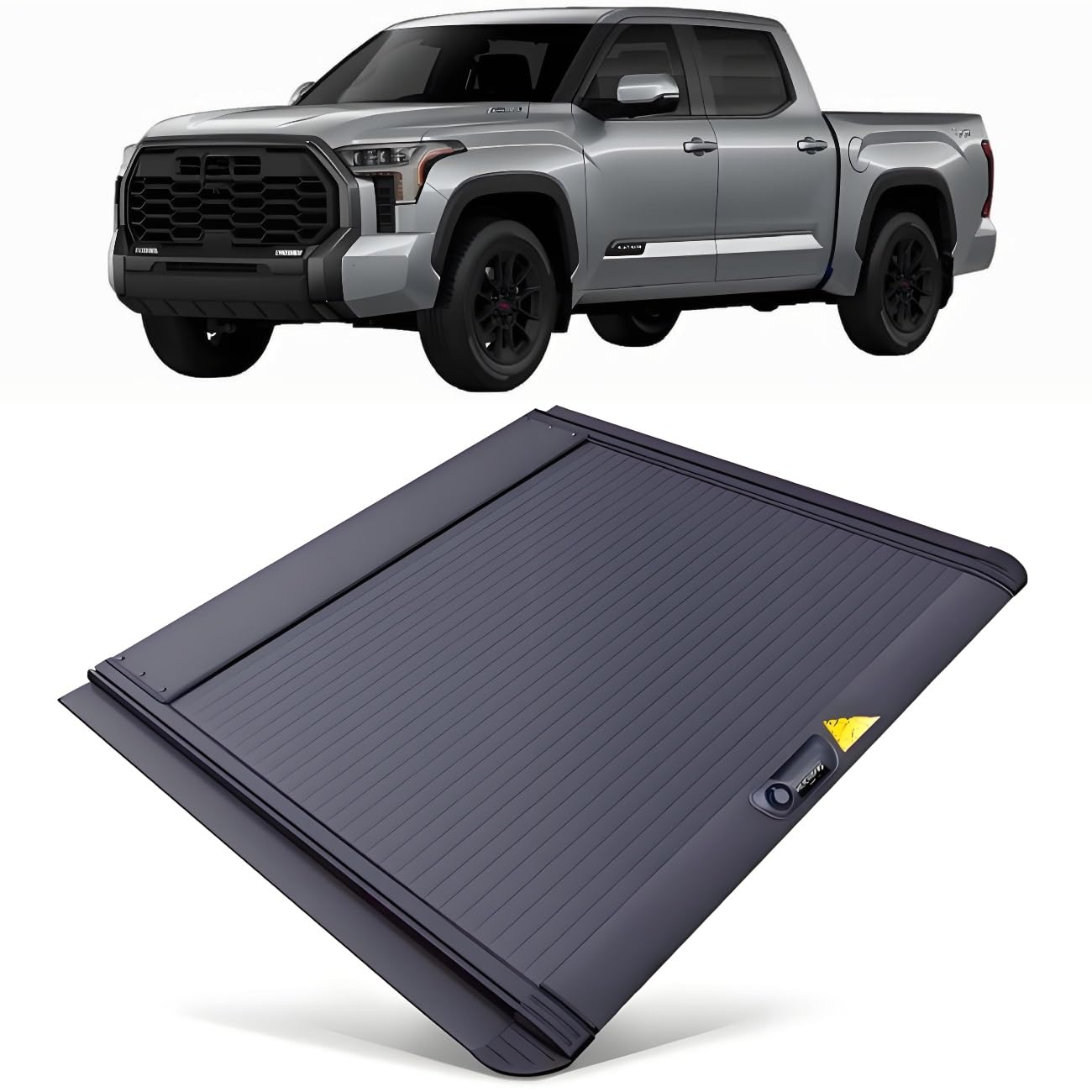JEBNGX Einziehbare, harte Ladeflächenabdeckung, kompatibel mit Toyota Tundra 2014–2021, Ladeflächenabdeckung mit Schloss, Pickup-Zubehör, 1,67 m kurze Ladefläche/1,97 m Standardladefläche(5.5ft bed Ke JEBNGX Einziehbare, harte Ladeflächenabdeckung, kompatibel mit Toyota Tundra 2014–2021, Ladeflächenabdeckung mit Schloss, Pickup-Zubehör, 1,67 m kurze Ladefläche/1,97 m Standardladefläche(5.5ft bed Ke von JEBNGX