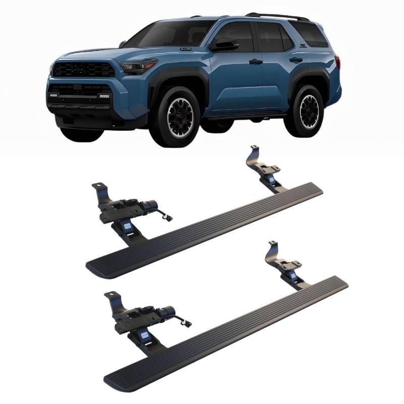 JEBNGX Einziehbare elektrische Trittbretter, kompatibel mit Toyota 4Runner Trail Edition SR5/TRD Pro 2020 2021 2022 2023 2024 2025, automatische elektrische Seitenstufen, Schienen-Nerf-Bars, Zubehör(W von JEBNGX