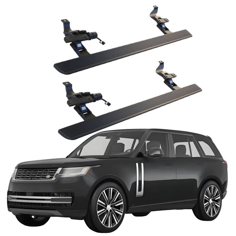 JEBNGX Elektrisch einziehbare Trittbretter, kompatibel mit Range Rover SWB 2023, 2024, 2025. Automatische Seitentrittbretter aus Aluminium, Schienen-Nerf-Bars, Zubehör (Version mit Standard-Radstand)( von JEBNGX