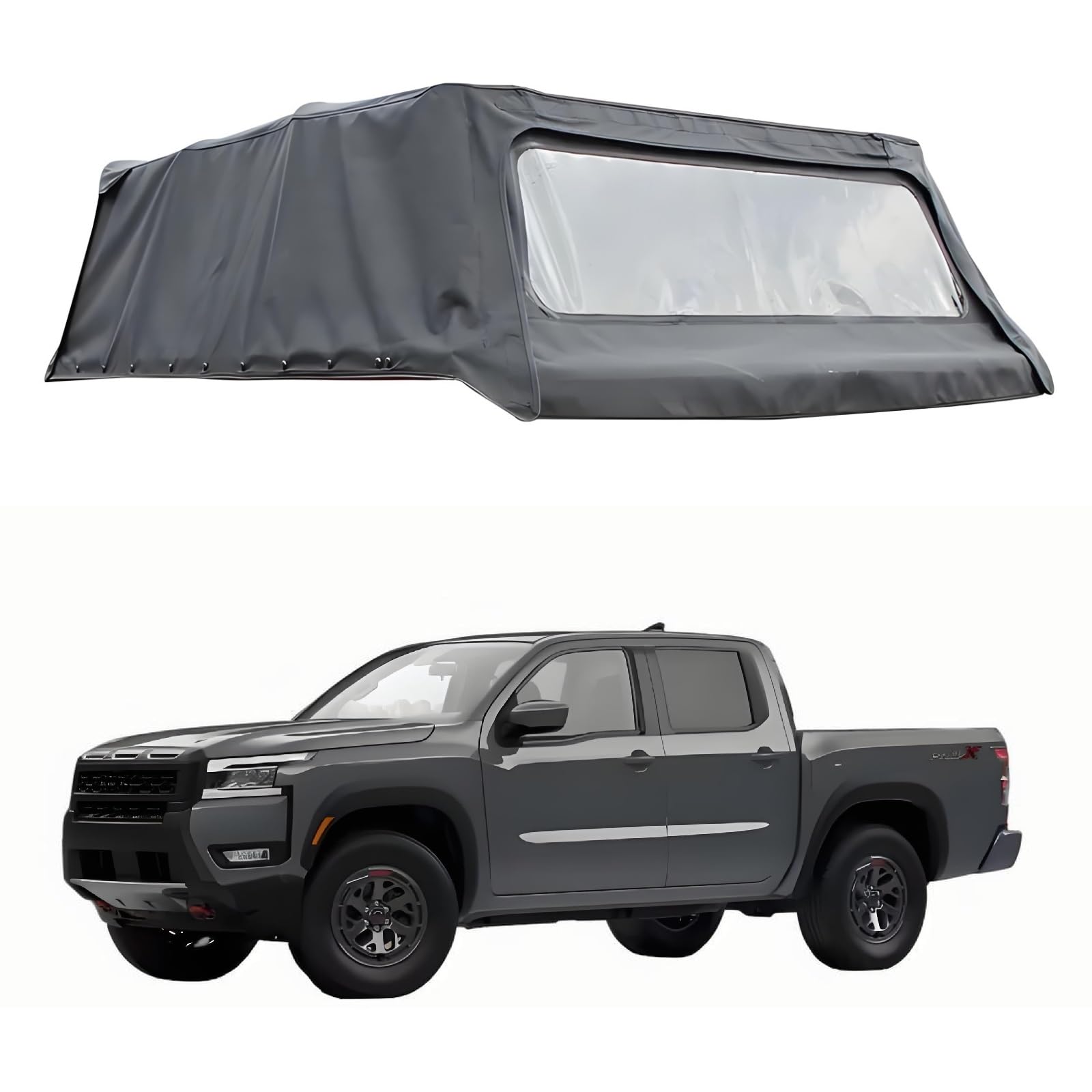 JEBNGX Ladeflächen-Abdeckung, weich, kompatibel mit Nissan Frontier 2022, 2023, 2024, 2025, faltbare Wohnmobil-Auflage, Truck-Top-Zubehör, 150 cm (59,5 Zoll) kurzes Bett / 185 cm (6 Fuß) Standardbett( von JEBNGX
