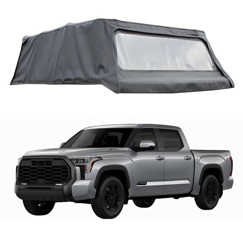 JEBNGX Ladeflächen-Abdeckung, weich, kompatibel mit Toyota Tundra 2022, 2023, 2024, 2025, Faltbare Wohnmobil-Auflage, LKW-Top-Zubehör, 1,67 m kurzes Bett/1,97 m Standardbett(6.5FT Box) von JEBNGX