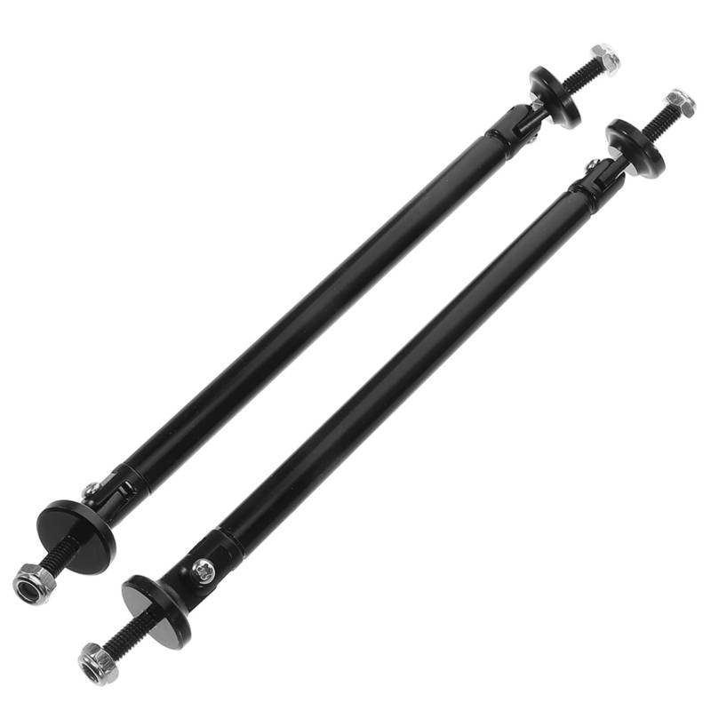 JECOMPRIS 1 Paar Auto-Stoßstangen-Spurstange Auto zubehör Lippensplitter für vordere Stoßstange verstellbare vordere Splitterstangen Stützstangen Aluminiumlegierung Black von JECOMPRIS