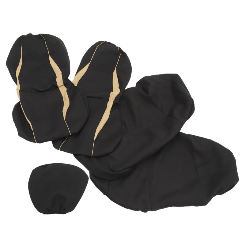 JECOMPRIS 1 Satz Autositzüberzug Abdeckung Sitzbezug für Auto Rücksitz schützend Universal- automatten LKW Innenverkleidungen für Auto Sitzbezüge aus Polyester für Autos 100% Polyester Beige von JECOMPRIS