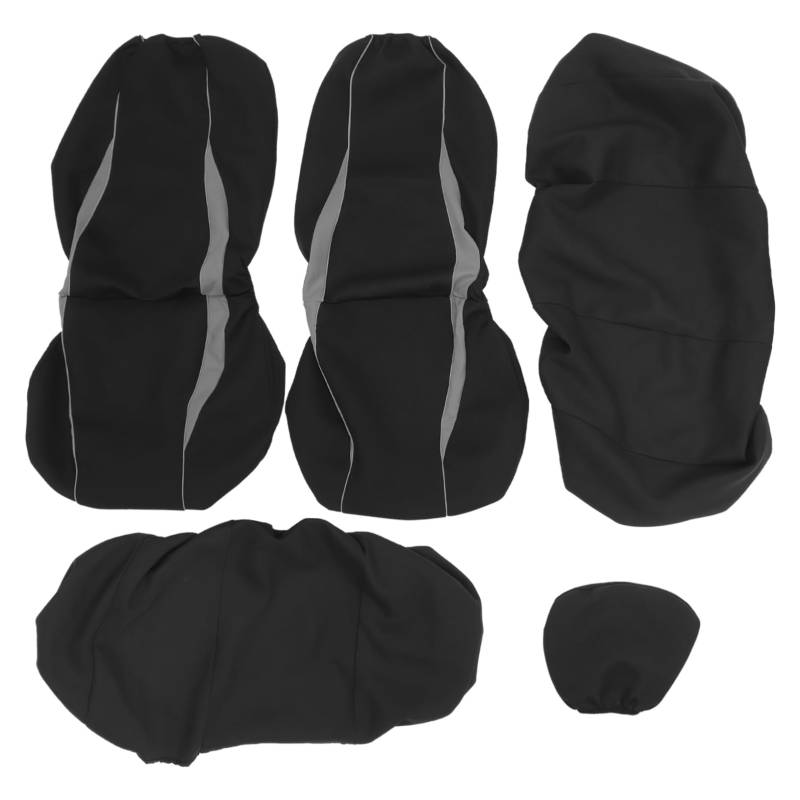 JECOMPRIS 1 Satz Autositzüberzug vorderer Autositzbezug Rücksitzbezug Sitzbezüge für Lastkraftwagen Sitzbezüge aus Polyester für Autos Autositzschutz LKW-Sitzschutz 100% Polyester Grey von JECOMPRIS