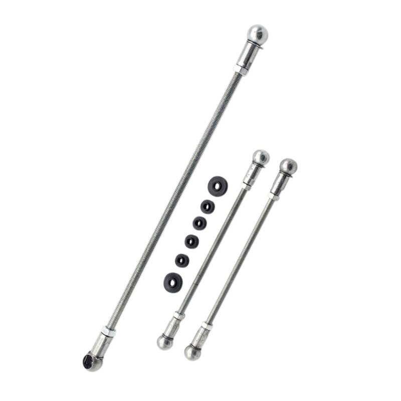 JECOMPRIS 1 Satz Getriebegestänge autozubehör kfz zubehör Schaltgestänge Reparaturset Schaltgestänge Reparatursatz enteiset auto Rückseite Verknüpfung Getriebesatz Aluminiumlegierung Silver von JECOMPRIS