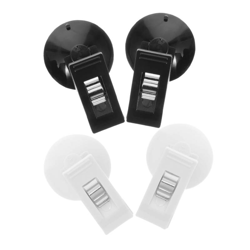 JECOMPRIS 2 Paare Inhaber Eines Autotickets Name Clips Gläser Kartenhalter Für Die Windschutzscheibe Transparenter Parkscheinhalter-Clip Mehrere Praktisch Saugnapf-Clip Parkpasshalter Abs von JECOMPRIS