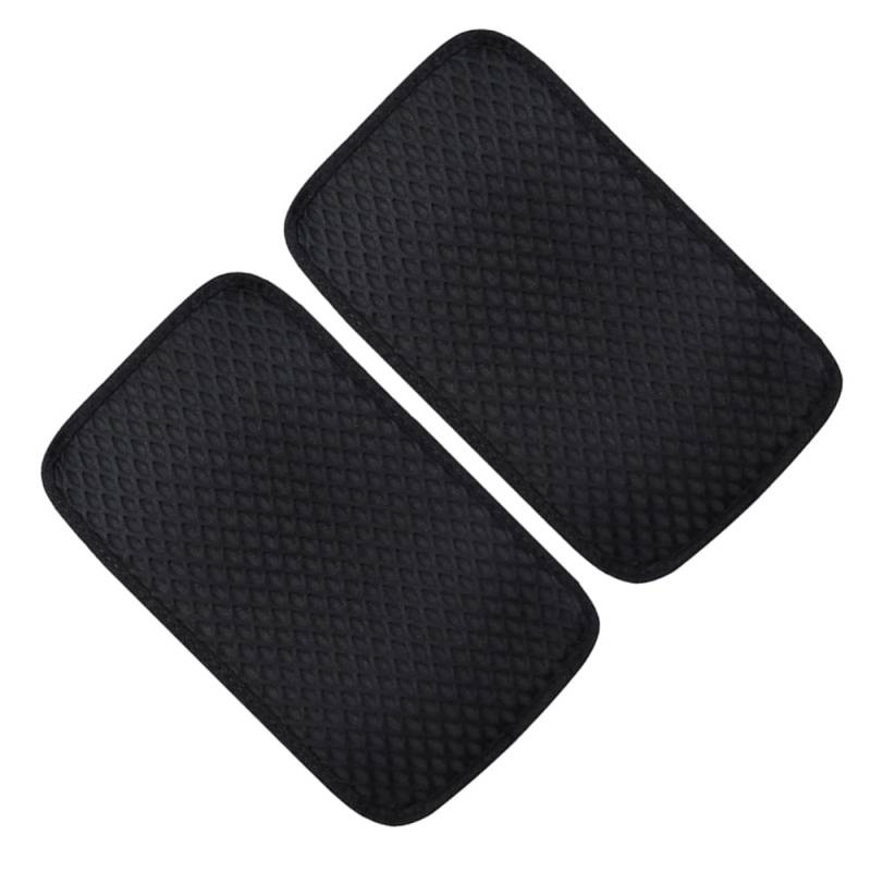 JECOMPRIS 2 Stück Armlehnenmatte Auto Armlehne Für Sitzschoner Konsolenabdeckung Pad Mittelschlüssel Auto Armlehne Kissen Schwarzes Sandwichnetz von JECOMPRIS