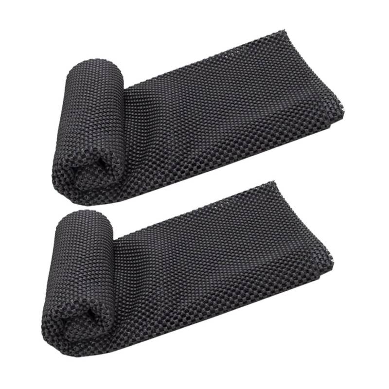 JECOMPRIS 2 Stück Auto Anti-Rutsch-Matte Auto-Fußmatten Kajak-Dachgurte Werkzeugschubladeneinlage Toolbox Matte Dachkofferraum aufblasbarer Dachträger Netzstoff PVC Black von JECOMPRIS