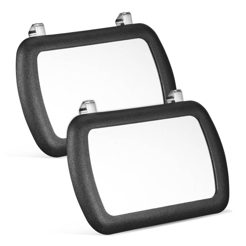JECOMPRIS 2 Stück Kosmetikspiegel mit Sonnenblende Clip auf Visierspiegel Visier-Kosmetikspiegel Auto Spiegel Eitelkeit Zubehör für den Autoinnenraum Fahrzeugspiegel pp Black von JECOMPRIS