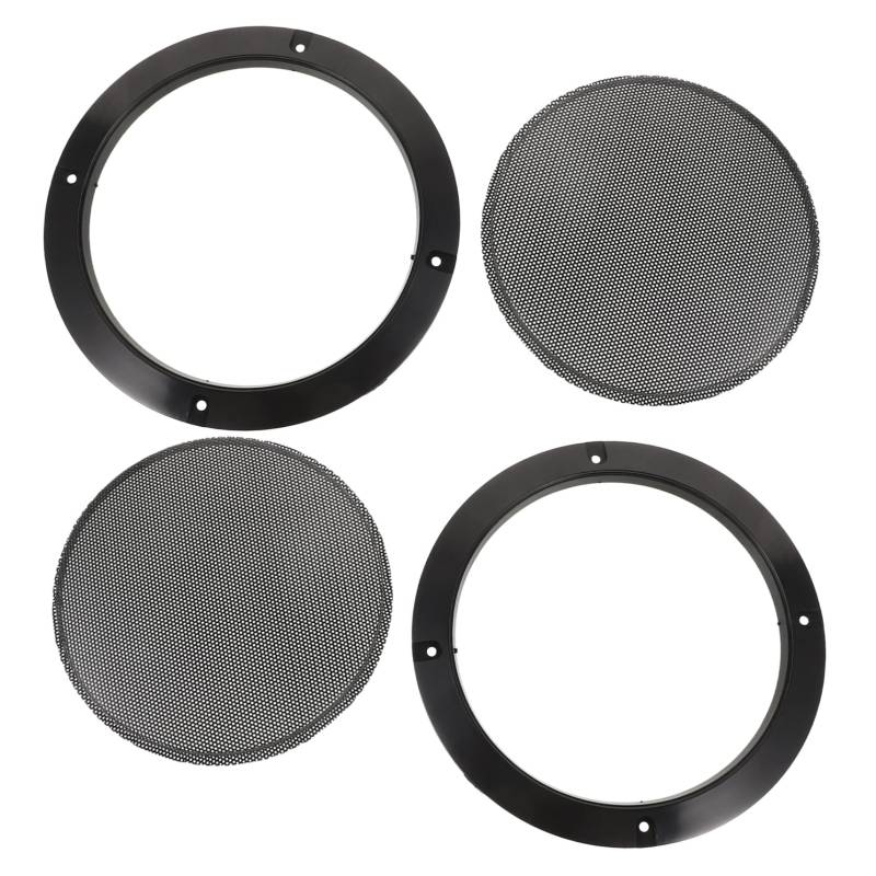 JECOMPRIS 2 Stück Lautsprechergitter Sprecher Grill Sprecherabdeckung Auto-Ersatzhupe Metall Black von JECOMPRIS