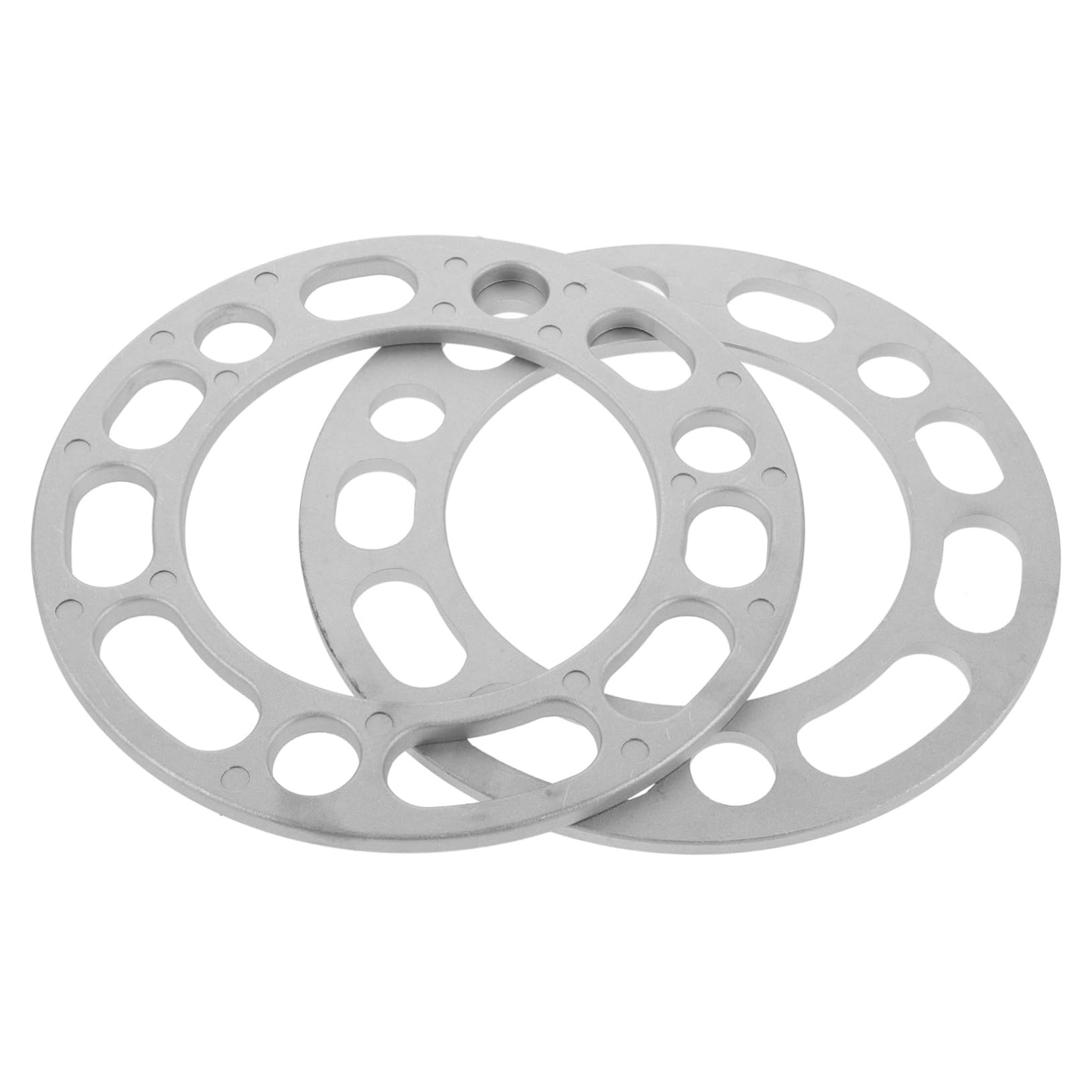 JECOMPRIS 2 Stück Nabenabstandshalter klein Spacer Universal- groß Auto Radnabendichtungen Spurverbreiterungen für LKW LKW-Radteile LKW-Spurverbreiterungen Aluminiumlegierung Silber von JECOMPRIS