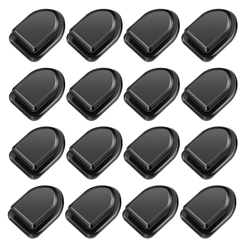 JECOMPRIS 20 Stück Autohaken Haken für Autoaufhänger Auto-Mini-Haken Auto-Lüftungshaken Armaturenbrett- -Auto LKW-Ladeflächenhaken Auto klebriger Haken Plastik abs Black von JECOMPRIS