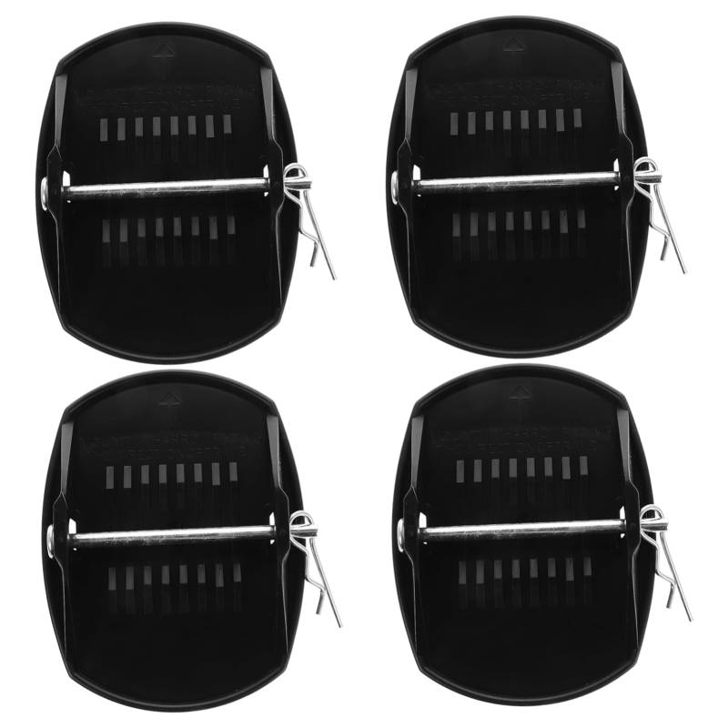 JECOMPRIS 4 Stück Buchsenblock Bein Auto Keil Wohnwagen Stabilisatoren Fuß wagenheber Jack-Pads Zubehör für Flaschenheber Anhängerheberblock Scherenheberauflage pp Black von JECOMPRIS