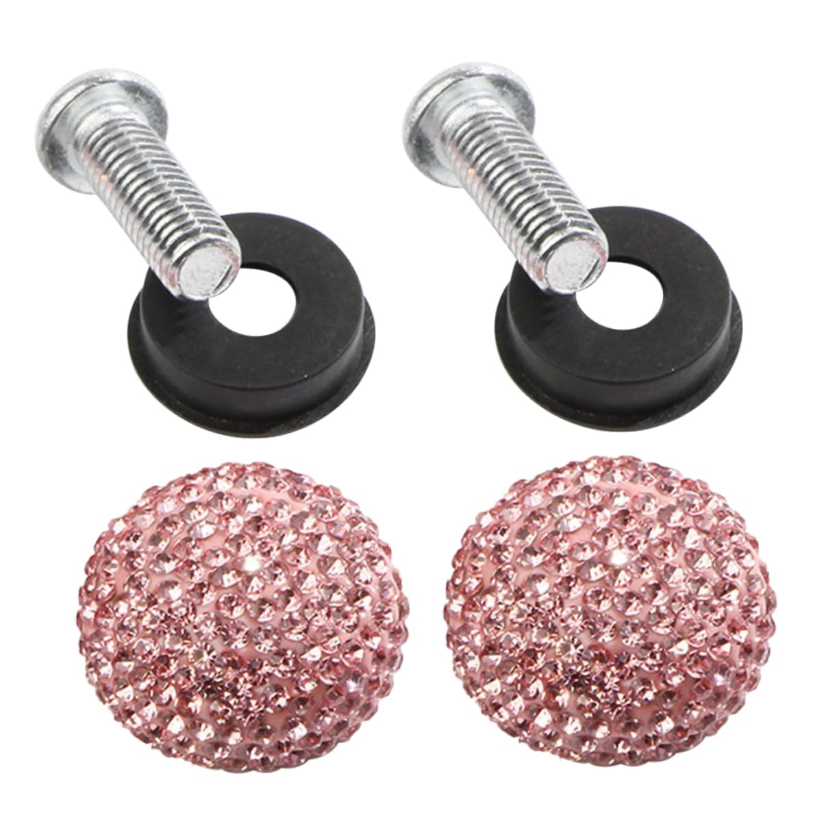 JECOMPRIS Diamantschraubenkappe Kennzeichenrahmen Farbe Zubehör Platte Lizenz Schrauben Für Autoanhänger Befestigungsmuttern Kennzeichenschrauben Zur Diebstahlsicherung Rosa JECOMPRIS Diamantschraubenkappe Kennzeichenrahmen Farbe Zubehör Platte Lizenz Schrauben Für Autoanhänger Befestigungsmuttern Kennzeichenschrauben Zur Diebstahlsicherung Rosa von JECOMPRIS