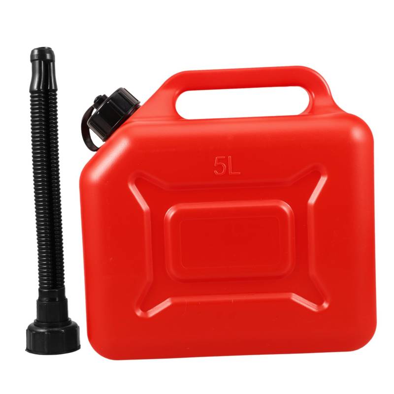 JECOMPRIS Fässer Benzin Liter Benzinfass Tragbarer Benzinkanister Benzin Kanister Auto Benzinkanister Liter Benzineimer Benzinbehälter Benzin Zubehör Auto-Benzinkrug HDPE-Kunststoff rot von JECOMPRIS