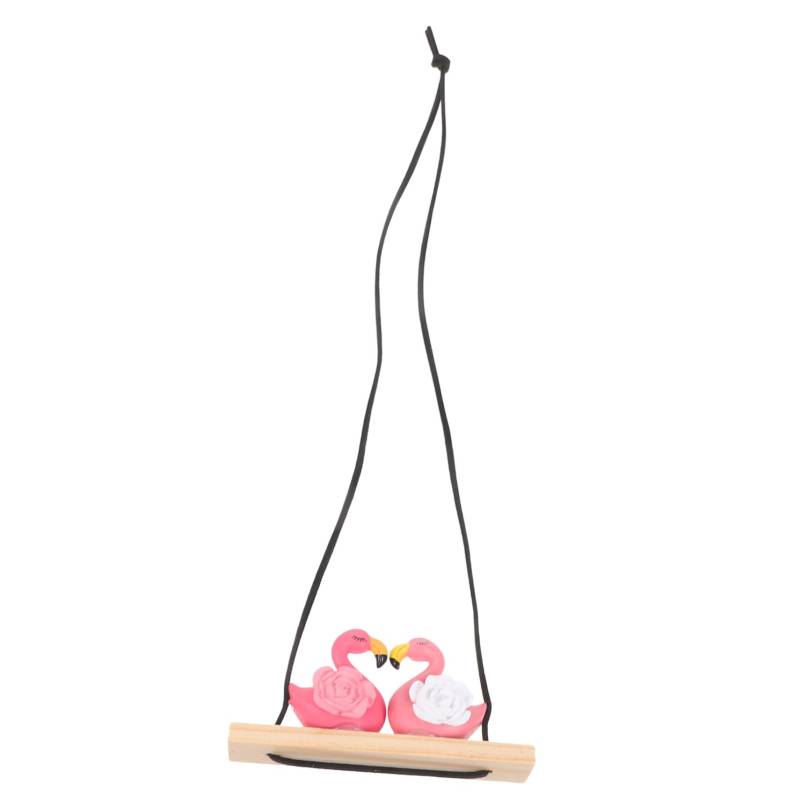 JECOMPRIS Flamingo -autoanhänger Rückseite Für Ornament Innere Rückansicht Hängend Zubehör Zum Aufhängen Von Autospiegeln Auto Charme Autoflamingo Hängt Autozubehör Zum Aufhängen Holz von JECOMPRIS