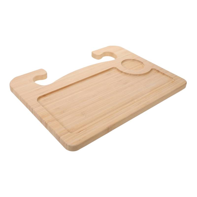 JECOMPRIS Holz Computerregal Auto Wasserflaschenhalter Becherständer für Autositze Reisetablett für im Auto Auto-Lagerregal Autositz-Tablett für Beige von JECOMPRIS