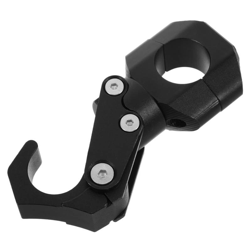 JECOMPRIS Lenkerhaken Haken zum Aufhängen von Elektrofahrzeugen Camper Screen Türgriff Kleiderbügelhaken für Elektroroller Motorrad-Aufhängehaken Aluminiumlegierung Black von JECOMPRIS
