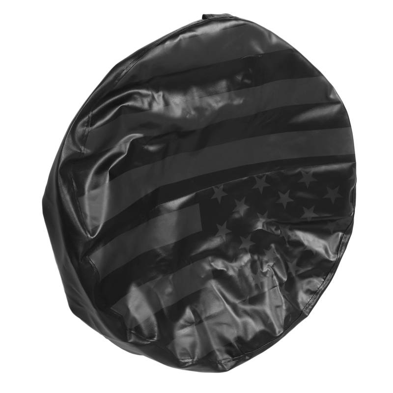 JECOMPRIS Reserveradabdeckung fürs Auto autozubehör LKW Amerikanische Flagge Reifenabdeckung Autoreifenabdeckung Radabdeckung für Auto Radabdeckungen für Wohnmobile PVC Black von JECOMPRIS