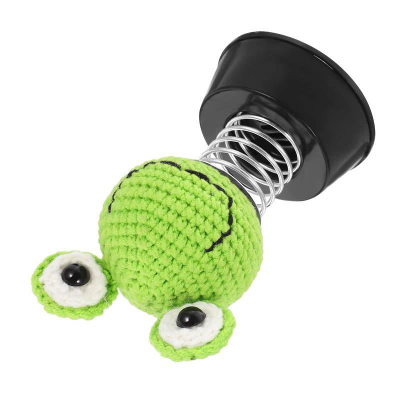 JECOMPRIS Tierkopf Dekoration Süße Autodekoration Pelziges Autozubehör Ornamente Dekoratives Auto Armaturenbrett Zubehör Auto Charm Innenraum Zum Schütteln Auto Ornament Gehäkeltes von JECOMPRIS