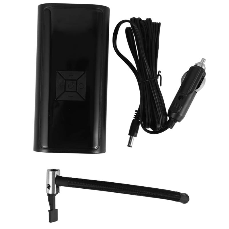 JECOMPRIS Tragbare Luftpumpe Autokompressor Autoluftpumpe Reifenpumpe mit LCD-Anzeige Fahrzeugreifen aufblasbare Pumpe Automatischer Reifenfüller für Autoreifen Autoluftkompressor Abs Black von JECOMPRIS