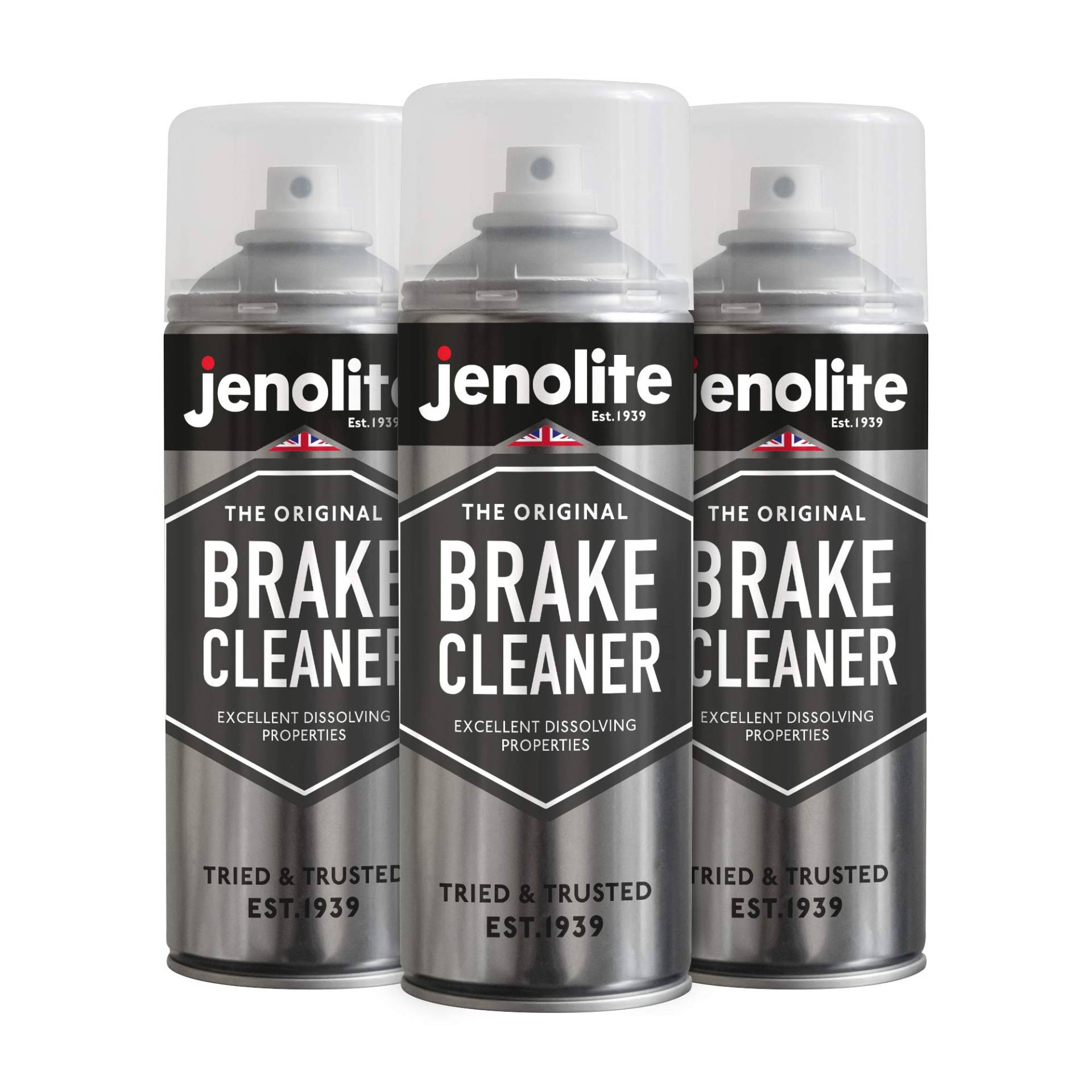 JENOLITE 3 x Bremsenreiniger Aerosol - 3 x 400ml (reduziert Bremsgeräusche & verbessert die Bremsleistung) von JENOLITE