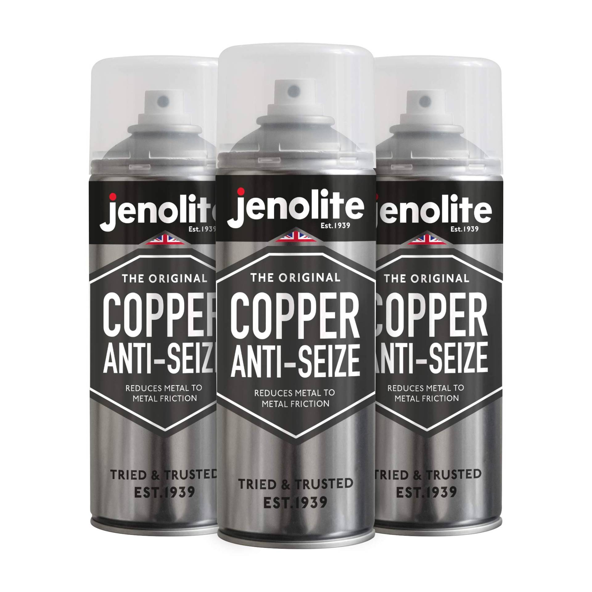 JENOLITE 3 x Kupfer Anti-Seize – 3 x 400 ml (hochtemperaturbeständig, schützt vor Korrosion & Anfällen, verhindert Bremsenquietschen) von JENOLITE