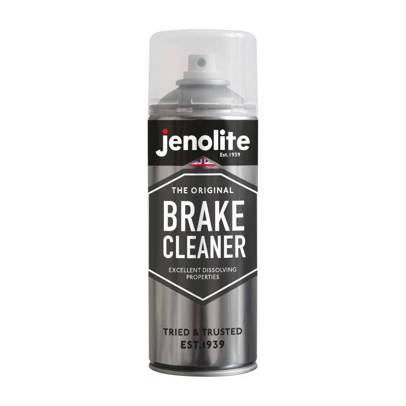 JENOLITE Bremsenreiniger-Spray, 400 ml, robuster Bremsenreiniger, reinigt Bremsen ohne Demontage, reduziert Bremsgeräusche und verbessert die Bremsleistung, entfernt Schmutz und Dreck, Scheiben- und von JENOLITE