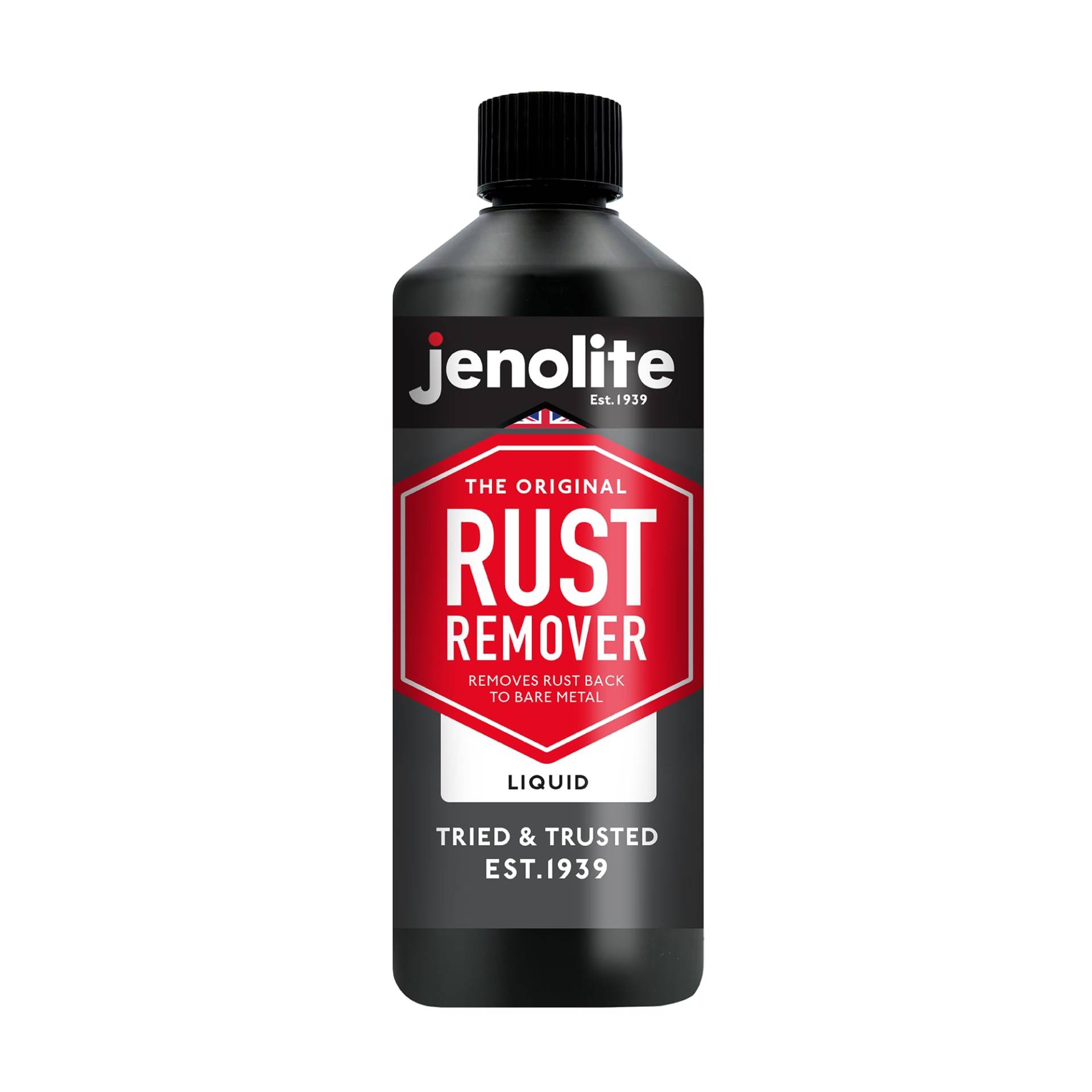 JENOLITE- Rostentferner Flüßigkeit. Zur schnellen Behandlung von Rost, zurück zu blankem Metall. Inhalt: 500 ml JENOLITE- Rostentferner Flüßigkeit. Zur schnellen Behandlung von Rost, zurück zu blankem Metall. Inhalt: 500 ml von JENOLITE