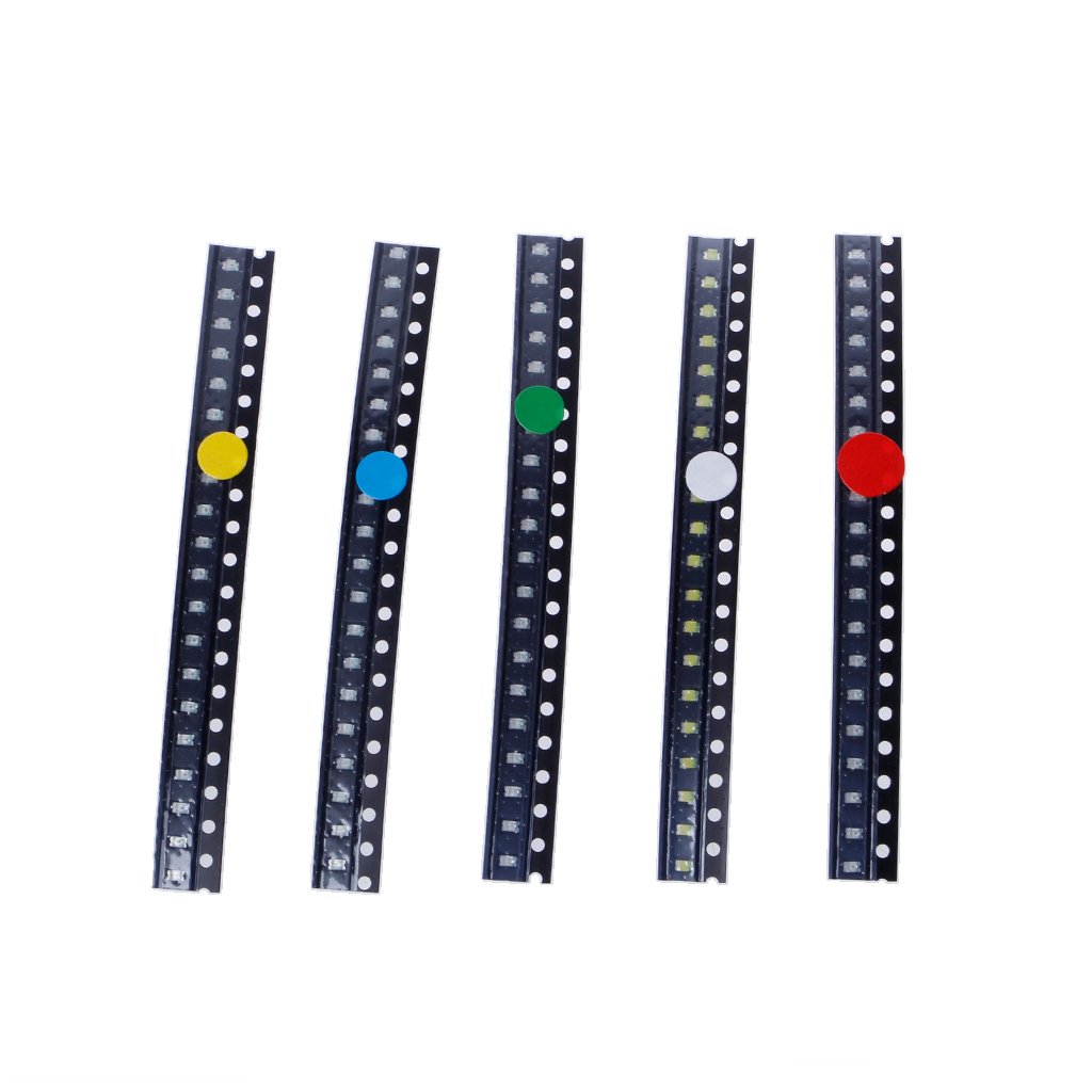 JENOR 100 Stück 5 Farben SMD 0805 LED-Licht Rot Grün Blau Gelb Weiß Assotment Kit von JENOR