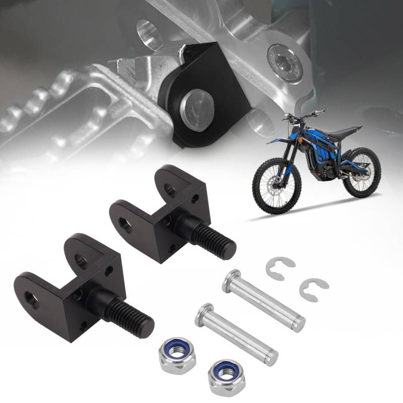 JESTOP Fußrastenhalter für Talaria Sting MX3 MX4, 2 Stück CNC-Aluminium-Fußrastenhalterklemmen, dicke Fußstützenhalterung für Talaria Taparia Elektro-Dirtbike (schwarz) von JESTOP