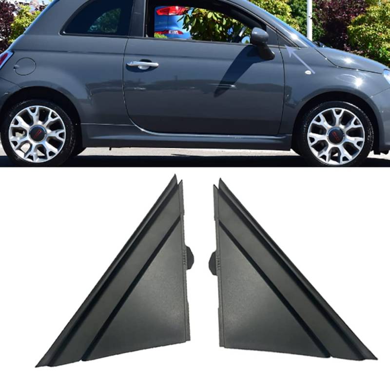 JESYMBX Für Fiat 500 2012–2019 Formteil Dreieck Abdeckung Tür Spiegel Flagge Abdeckung Fenster A-Säule Dreieck 1SH17KX7AA 1SH16KX7AA Links von JESYMBX