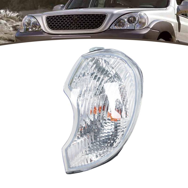 JESYMBX Für Hyundai Terracan 2001–2006 Front-Eck-Blinker, breites Licht, Blinker, Scheinwerfer mit Leuchtmittel, linke Fahrerseite von JESYMBX