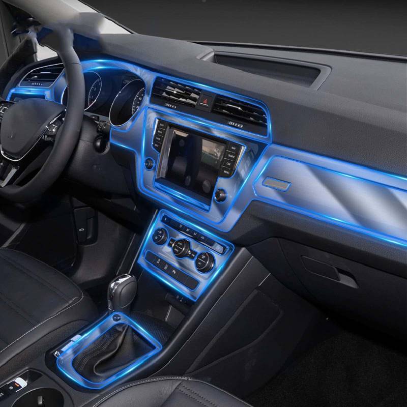 JEZOE Auto Innen Mittelkonsole Schalthebel Armaturenbrett Navigationsbildschirm Schutzfolie, Für VW Touran 2016-2021 Zubehör von JEZOE