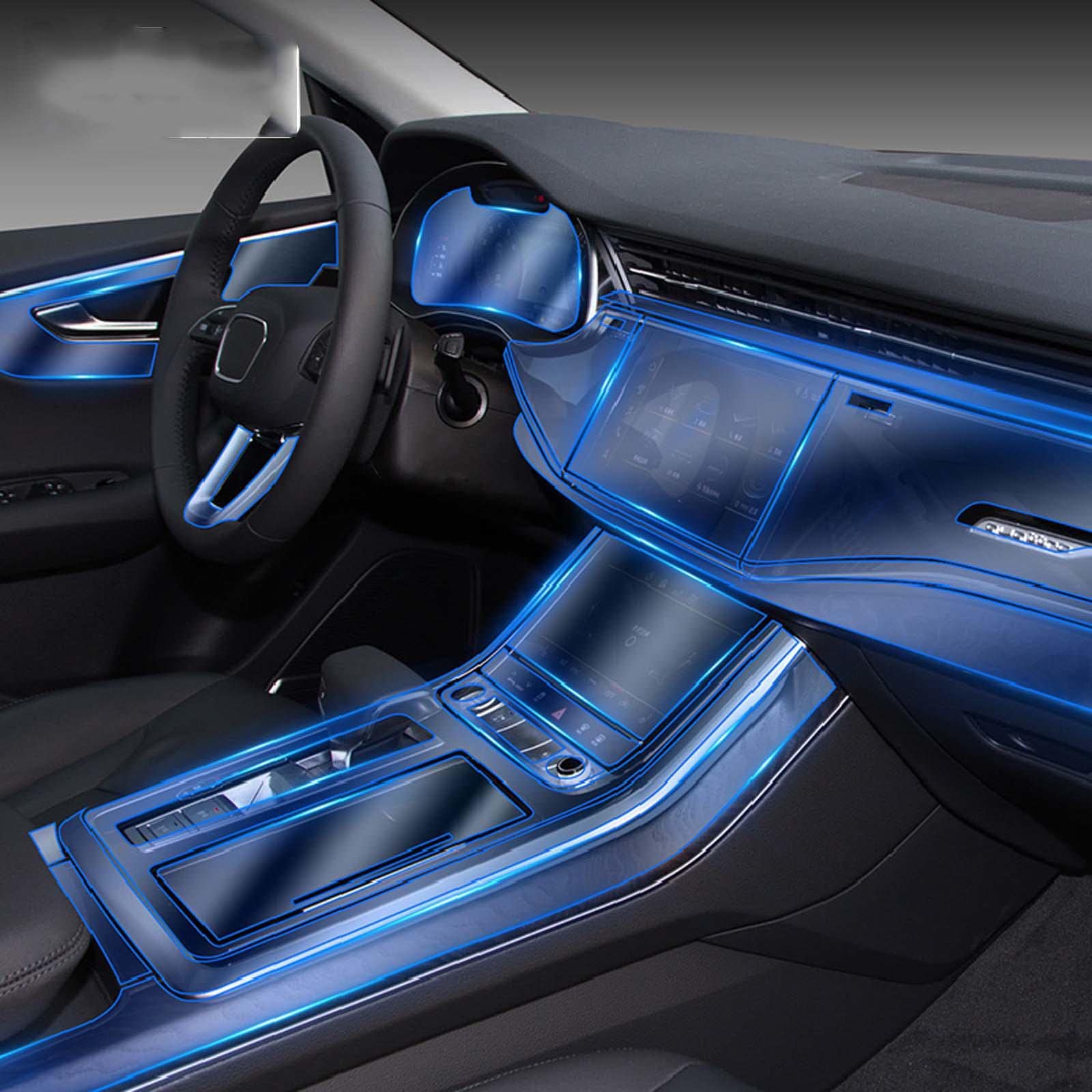 JEZOE Autoinnenraum Mittelkonsole Transparente TPU-Schutzfolie Armaturenbrettfolie, Für Audi Q7 Q8 2019-2022 Zubehör JEZOE Autoinnenraum Mittelkonsole Transparente TPU-Schutzfolie Armaturenbrettfolie, Für Audi Q7 Q8 2019-2022 Zubehör von JEZOE