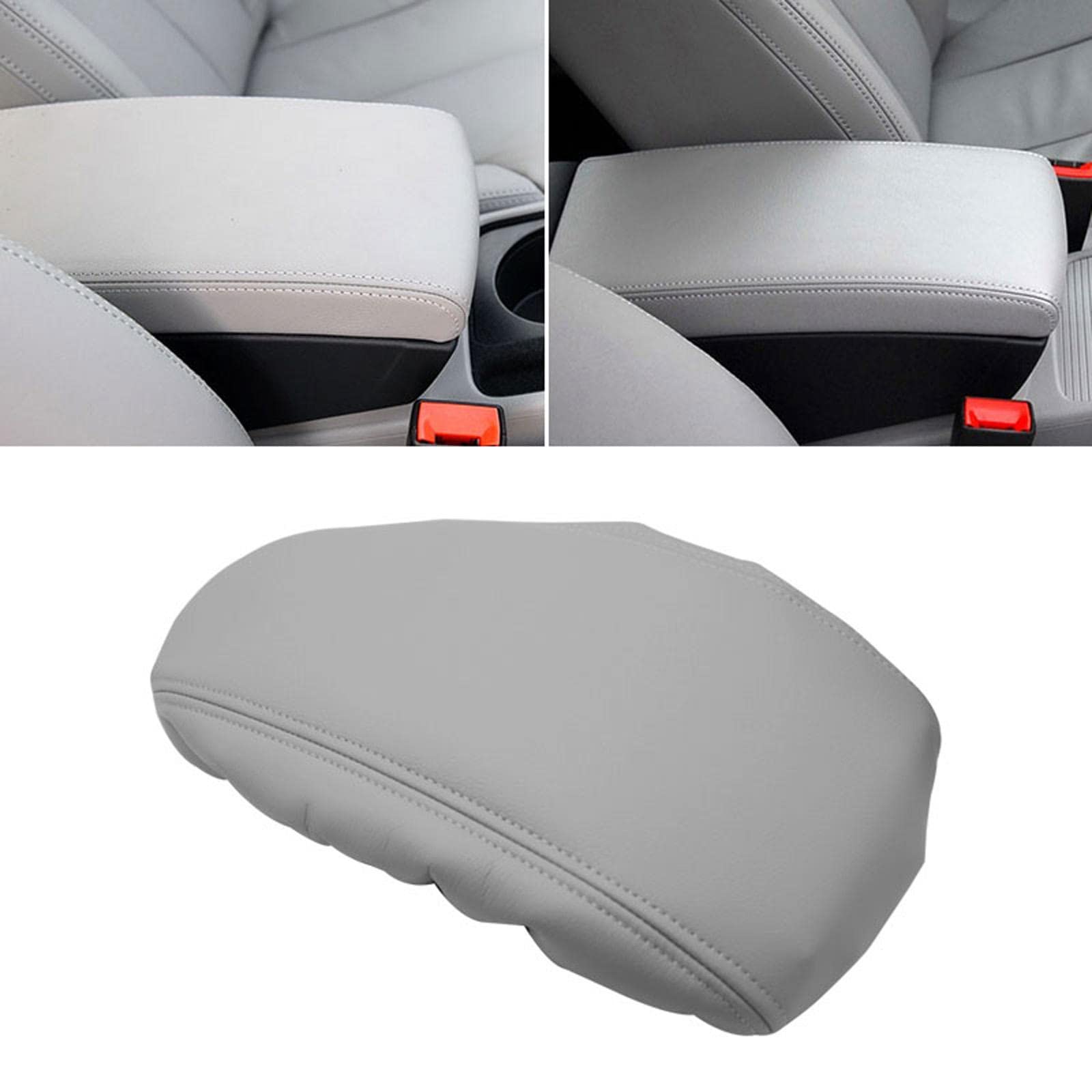 JEZOE Graues Leder mit Schwamm, Mittelarmlehne, Innenverkleidung, passend für VW Passat B6 2005 2006 2007 2008 2009 JEZOE Graues Leder mit Schwamm, Mittelarmlehne, Innenverkleidung, passend für VW Passat B6 2005 2006 2007 2008 2009 von JEZOE