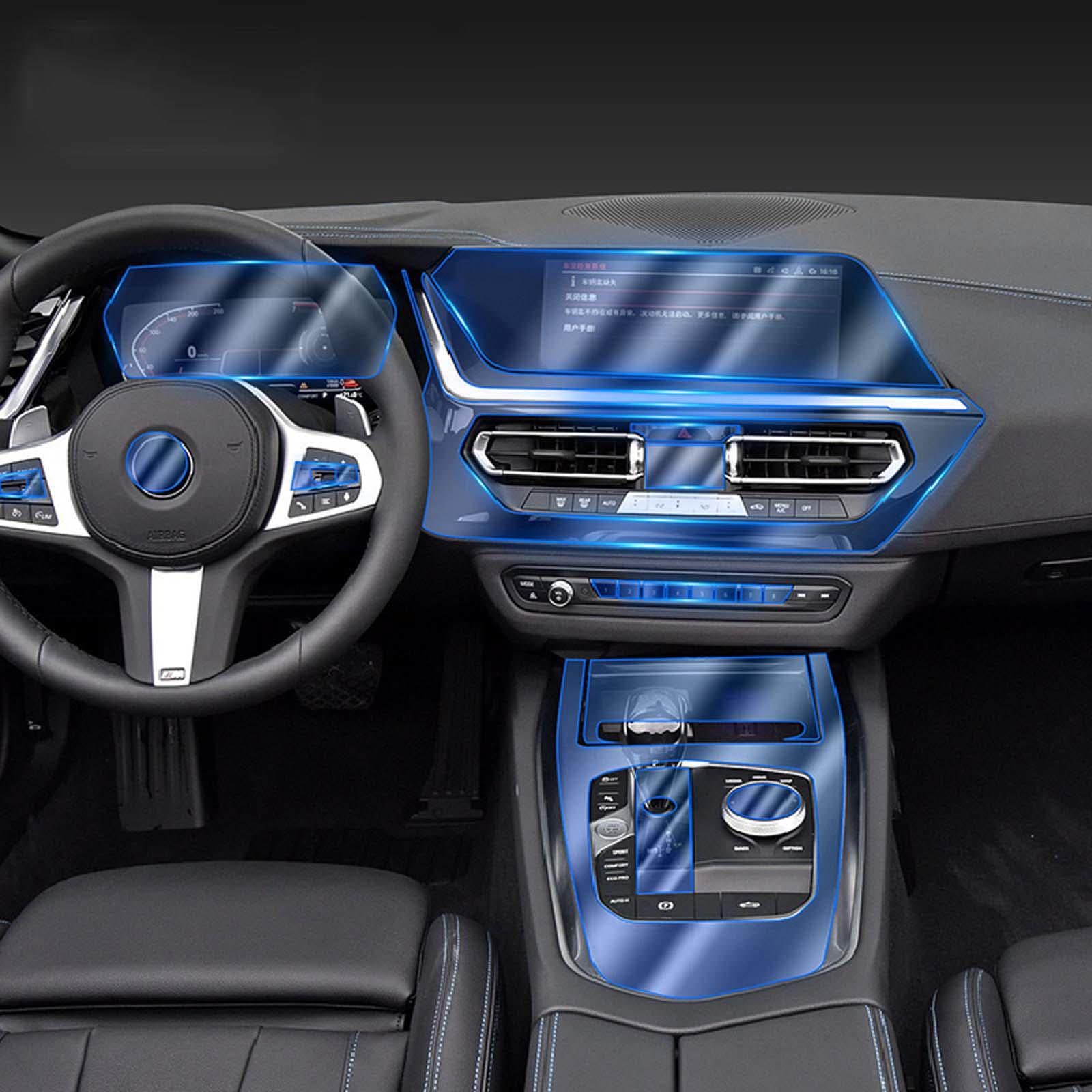 JEZOE Schutzfolie für den Innenraum der Mittelkonsole, Gangschaltung, Armaturenbrett, Navigationsbildschirm, für BMW G29 Z4 25i M40i 2019 2020 JEZOE Schutzfolie für den Innenraum der Mittelkonsole, Gangschaltung, Armaturenbrett, Navigationsbildschirm, für BMW G29 Z4 25i M40i 2019 2020 von JEZOE