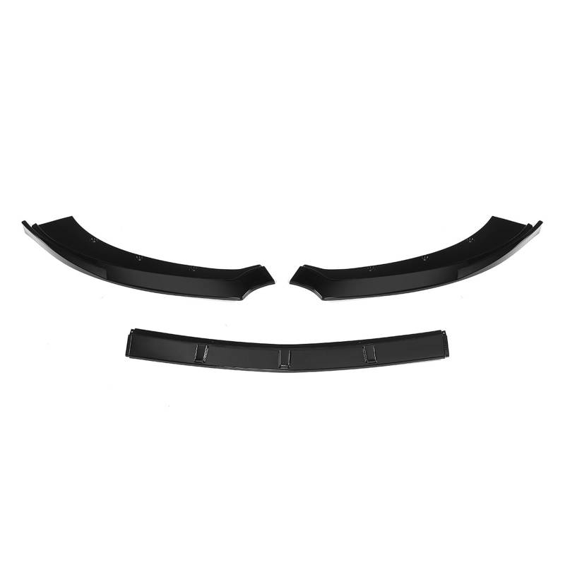 3 STÜCKE Auto Frontstoßstange Lip Deflector Lippen Diffusor Deflector Body Kit Spoiler Diffusor Kompatibel for Mustang 2015 2016 2017(Glossy black1) von JFAQIPEI