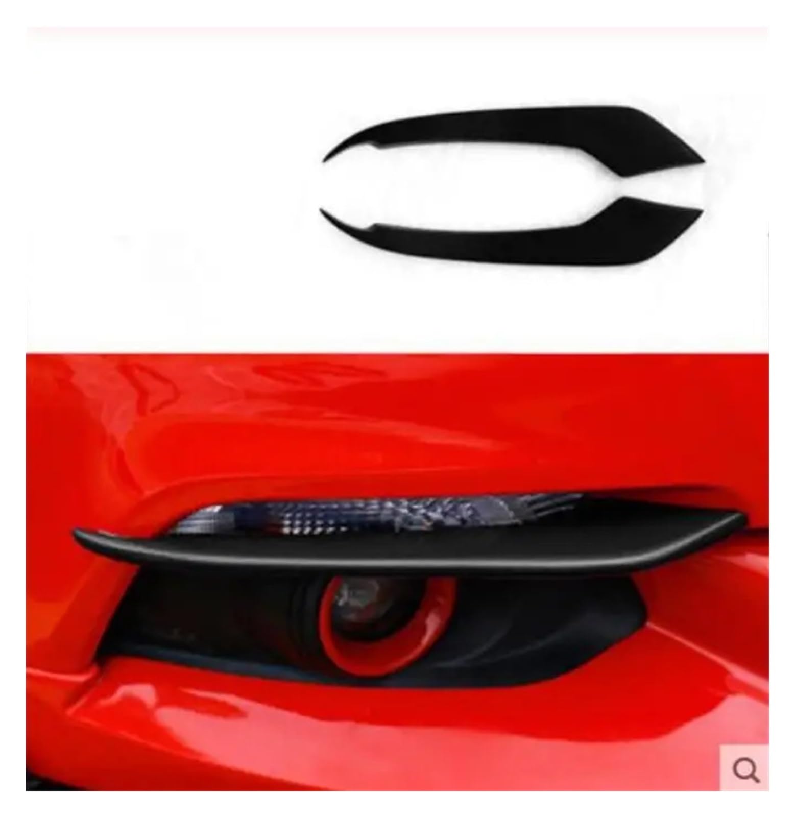 Carbon Fiber ABS Auto Front Stoßstange Splitter Seite Schürzen Winglet Flügel Kompatibel for Mustang 2015 2016 2017(Matte Black1) von JFAQIPEI
